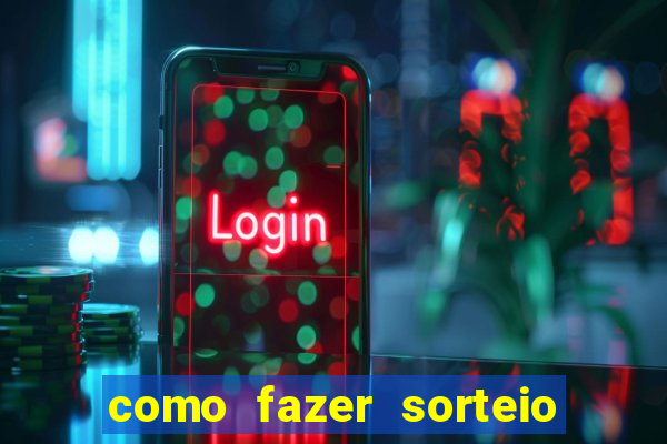 como fazer sorteio de cores online